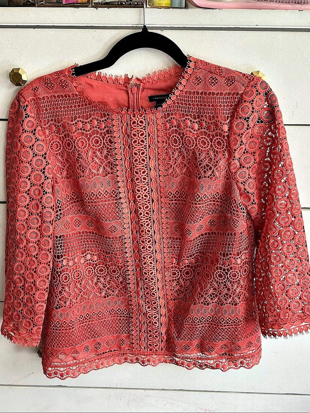 Ann Taylor Lace Jacket in Pink Size XS NWT